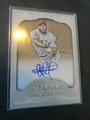 2012 Topps Gypsy Queen Elvis Andrus Auto Rangers - PWE .95 Shipping • $15.95