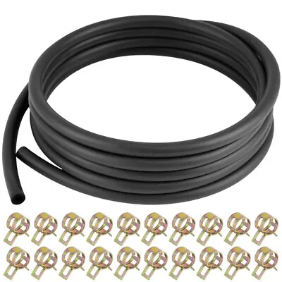 10 Ft In Length 1/4 Inch ID Fuel Line Hose 20Pcs 2/5  ID Hose Clamps A8N • $11.74