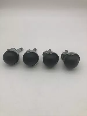 $19.95 • Buy Vintage Heavy Duty 2  Ball Casters Stem Insert 4 Piece Set Silver