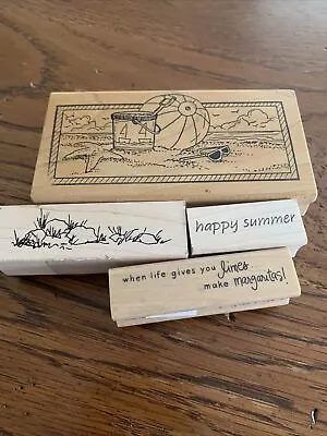 Beach Sea Summer Ocean Sand Pail Rubber Stamps Judith Memory Box More • $8.99