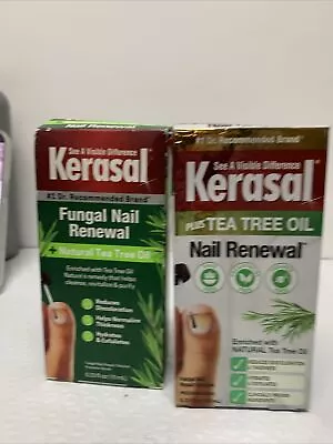 Lot Of 2 Kerasal Renewal Nail Repair Solution With Tea Tree Oil Damaged Box #394 • $15