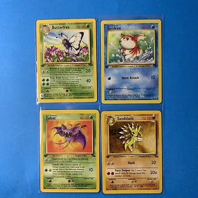 1st Edition Pokemon Fossil Jungle Lot Of 4 Common Uncommon Zubat Sandslash Golde • $8.99