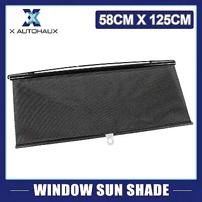 PVC Retractable Car Window Sun Shade Visor Windshield Roller Blind 125cm X 58cm • £8.09