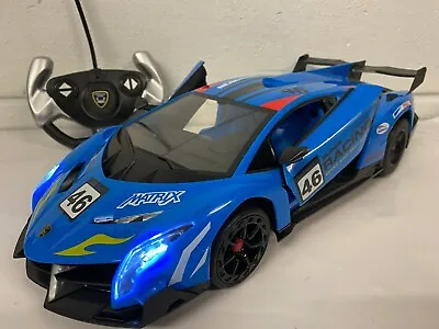 Large Lamborghini Remote Control Car Rechargeable Led Lights Rc Opening Doors • £29.99