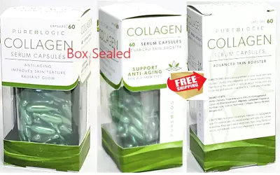 PureLogic Collagen Serum 60 Capsules Face Neck Decollete Antiaging Radiant Glow • $21.65