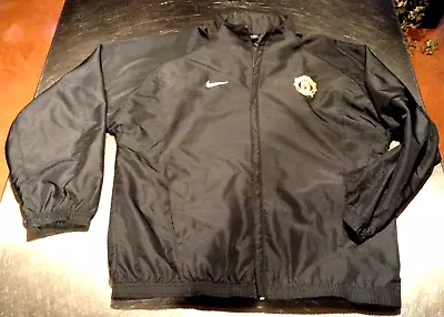 Manchester United FC Nike Jacket Men's Medium Black Football Soccer Full Zip EUC • $17.50