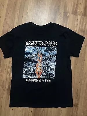 Bathory Blood On Ice Shirt Large Black Metal Viking Metal Venom Enslaved  • $15