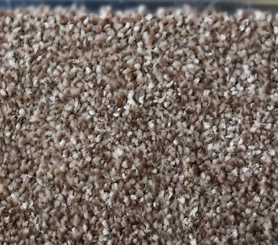 Brown Carpet Twist Pile Stain Resistant 4m & 5m Wide • £144