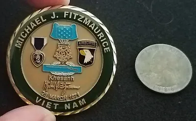 RARE Michael Fitzmaurice Medal Of Honor 101st Airborne Division Challenge Coin • $95