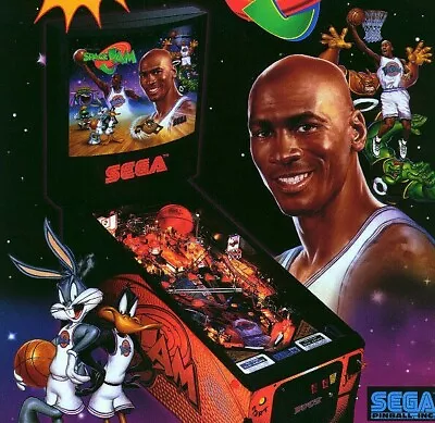 Space Jam Pinball Flyer Bugs Bunny Michael Jordan Art Original Ready To Frame • $14.45