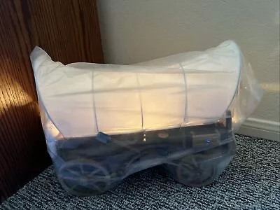 $125 • Buy Vintage Wooden Covered Wagon Night Light Cowboy Pioneer Prairie Stagecoach