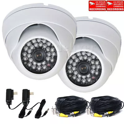 2 X Security Camera Wide Angle IR LEDs Outdoor Night W/ SONY Effio CCD Cable AK5 • $128.90