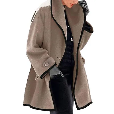 Women Loose Jacket Soft Stylish Women's Fall Winter With Lapel Pockets Fit Color • $34.13