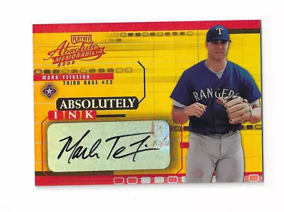 2002 Playoff Absolute Memorabilia MARK TEIXEIRA Auto GOLD /25 AUTOGRAPH Rangers • $18