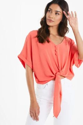 £12.99 • Buy QUIZ Women Tie Front Batwing Top