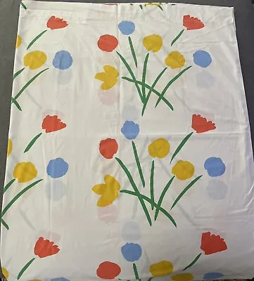 Marimekko Dan River Vintage Twin Flat Sheet Tulips Seven Flower Vibrant CUTTER ? • $20