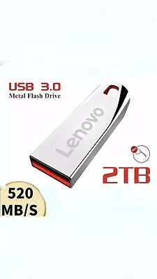 USB Flash Drives Lenovo 2 TB Mini Metal Real Memory Stick • £14.99