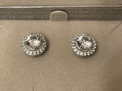 *BRAND NEW* ZALES Jewelers Sterling Silver Lab Created White Sapphire Earrings • $72.99