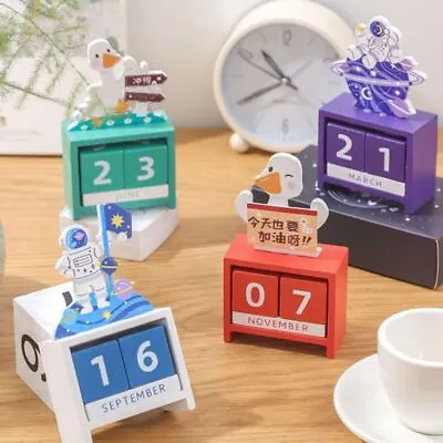 £7.55 • Buy Desktop Ornament Countdown Block Calendar Perpetual Block Calendar  Stationery