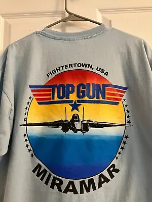 Top Gun Fightertown USA Miramar FL Naval Air Station NAS T Shirt Blue Size XL • $35