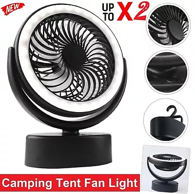 New Foldable Led Night Light USB Rechargeable Desk Travel Fan Table Lamp AUS • $73.98