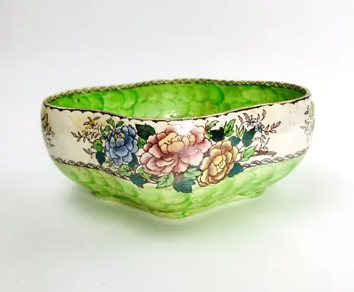 Maling Peony Rose Decorative Bowl Green Lustre Made In England 9  • £38.56