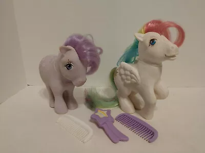 Vintage Hasbro My Little Pony STARSHINE 1983 & BLOSSOM 1982 MLP Lot ~ Combs • $29.71