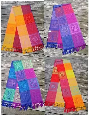 Mexican Maya Mayan Design Table Runner 78  Lightweight Colorful • $12.95