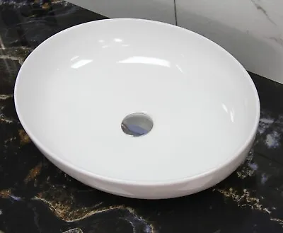 Bowl Wash Basin Ceramic Countertop Oval White Compact Cloakroom 500 MM W • £49.99