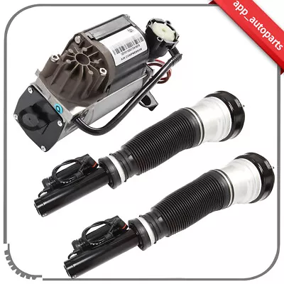 For Mercedes W220 S320 S430 S500 S600 Front Air Suspension Struts Compressor Kit • $351.97