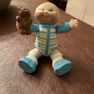Rare Cabbage Patch Preemie Holding A Brown Bear Pose Able Small Figurine • $9.99