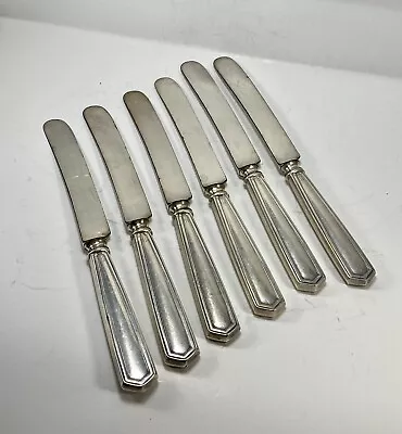 Set 6 Sterling Silver Handle Knives J.S. Co 9.5 Inches • $95