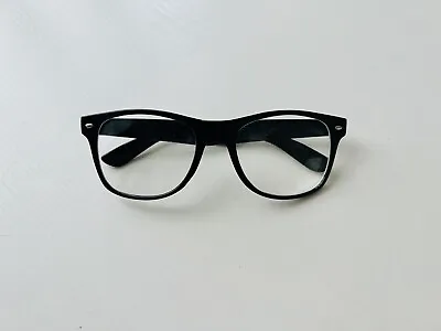 Clear Lens Non Prescription Eye Glasses Black Frame New Unisex • $4.99