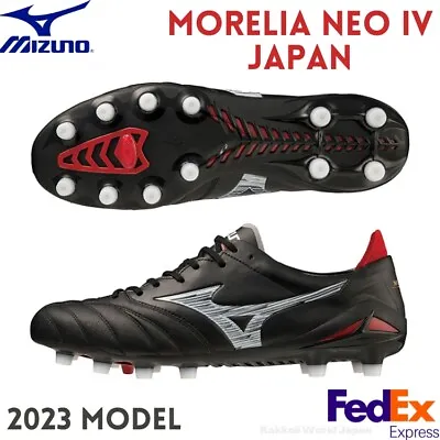 Mizuno Soccer Cleats MORELIA NEO 4 JAPAN Black/White P1GA2330 01 MADE IN JAPAN • $217.50