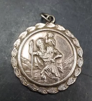 Vintage Charles Horner Silver St Christopher Medal Pendant • £39.99