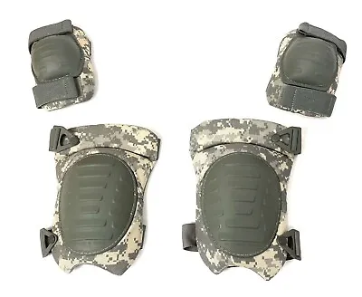 USGI McGuire Nicholas ACU Tactical Adjustable One-Size Knee & Elbow Pad Set NEW • $26.90