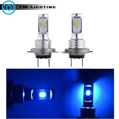 High Low Beam Pair Of H7 LED 80W Super Bright 8000K Ice Blue Headlight Bulbs Kit • $8.83