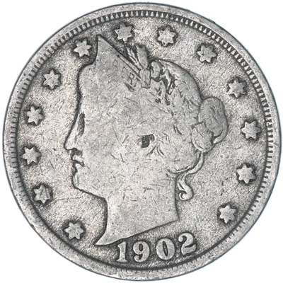 $4.32 • Buy 1902 Liberty V Nickel Very Good VG
