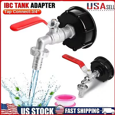 IBC Tank Fitting 2.36'' Fine Thread Adapter For 275-330 Gallon IBC Tote Tank A+ • $12.99