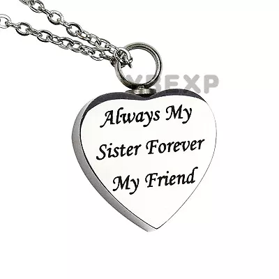 NEW Always My Sister Urn Necklace For Ashes Cremation Memorial Pendant Jewelry • $11.99