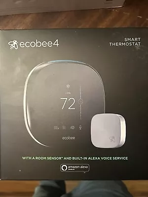 Ecobee 4 Smart Thermostat With Room Sensor And Built-in Amazon Alexa • $150