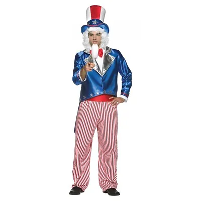 Uncle Sam Costume Adult 4th Of July Or Halloween • $46.93