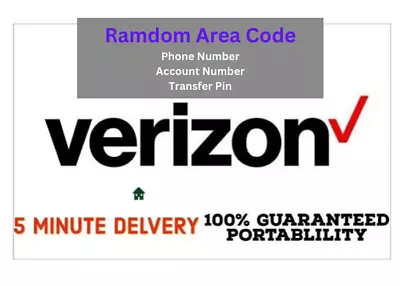 VERIZON Port Numbers - RANDOM Area Code ONLY - 5 Mins Delivery • $15.90