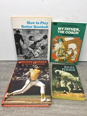 Lot Of 4 Vintage Books About Baseball • $9.95