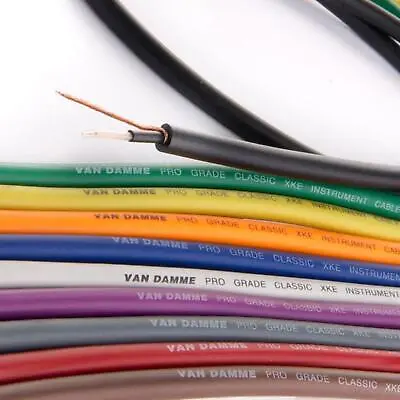 Van Damme PRO Grade XKE Instrument Cable. Best Guitar HiFi Bass Cord Wire Bulk • £3.33