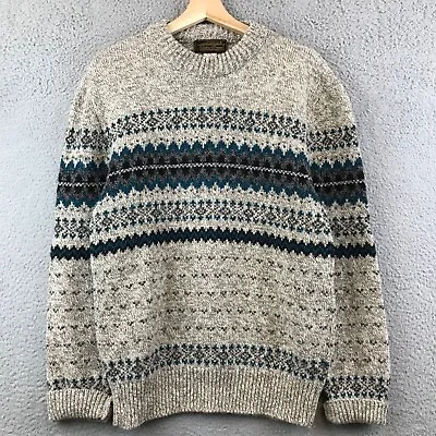 Vintage Eddie Bauer Wool Blend Pullover Sweater USA Made Size Small Fair Isle • $24.99