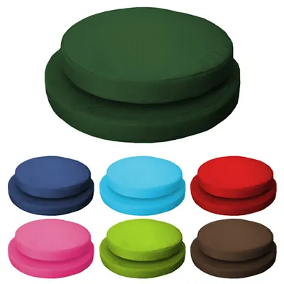 Round Cushion Seat Pads Only Bistro Garden Dining Chair Outdoor Water Resistant  • £9.97