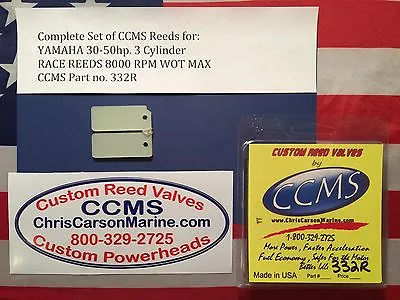 CCMS Yamaha Racing Outboard Reed Reeds 30-50hp 3 Cylinder PN332R • $42