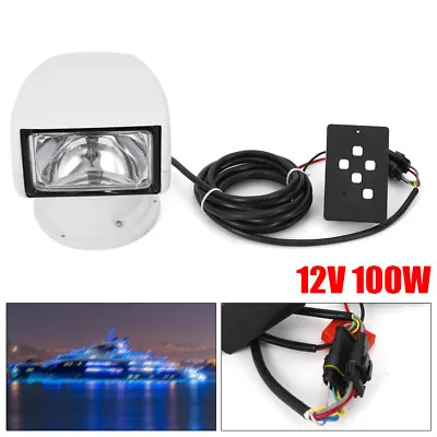 $98.66 • Buy 100W Marine Spotlight Truck Car Boat Search Light Remote Control Spot Light 12V