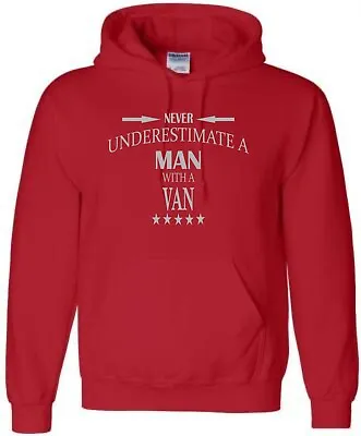 Never Underestimate A Man With A Van Hoodie Van Driver Hoody Driving Hooded • £20.99